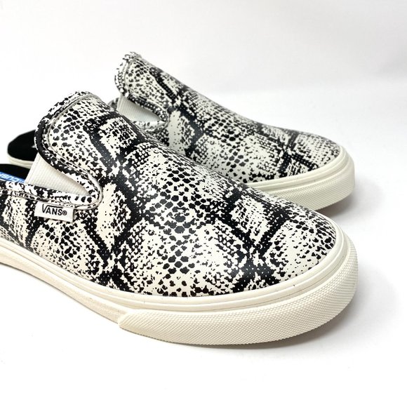 🌸Sale🌸 VANS Mule Sf Snake Leather Marshmallow Sandals Women's Size VN0A4U111X0 - Picture 2 of 8